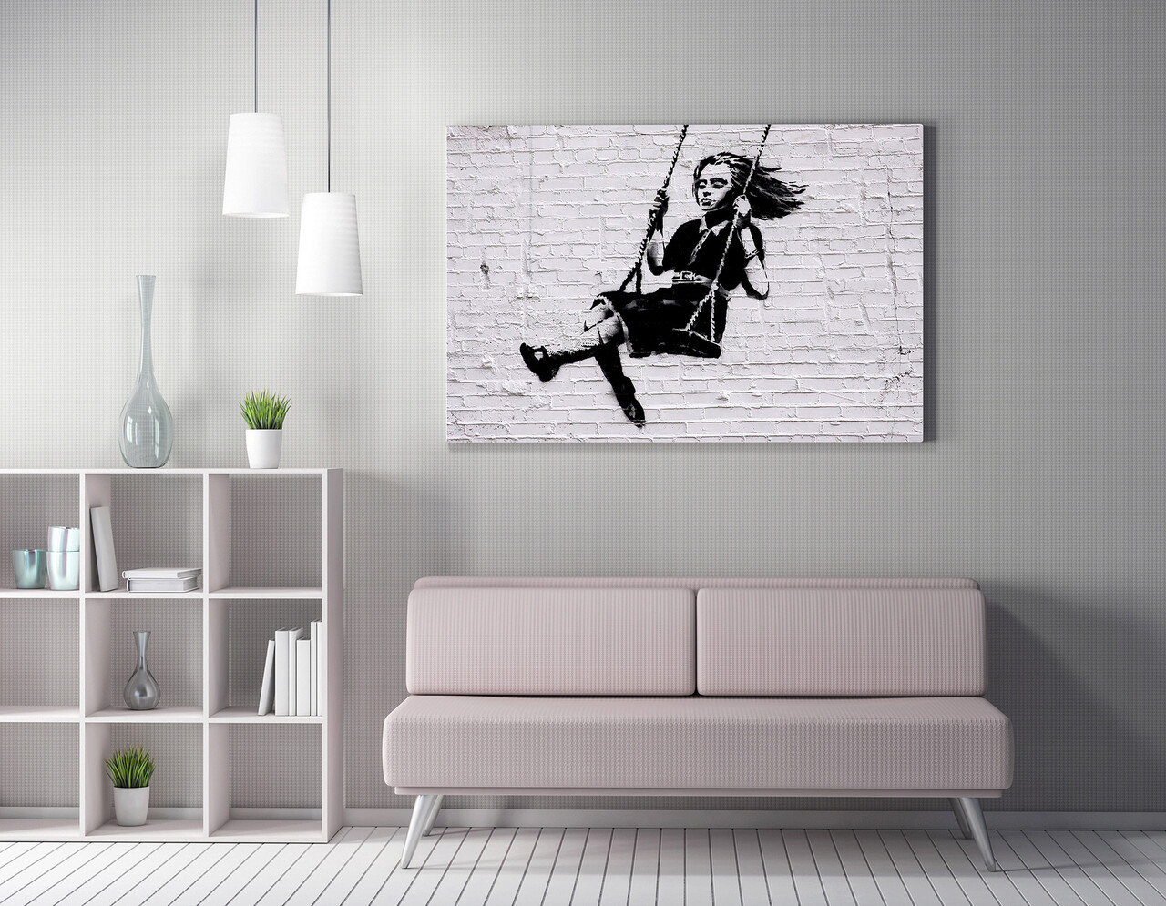 Tablou decorativ, WY07 (50 x 70), Canvas imprimat, Multicolor - imagine 6